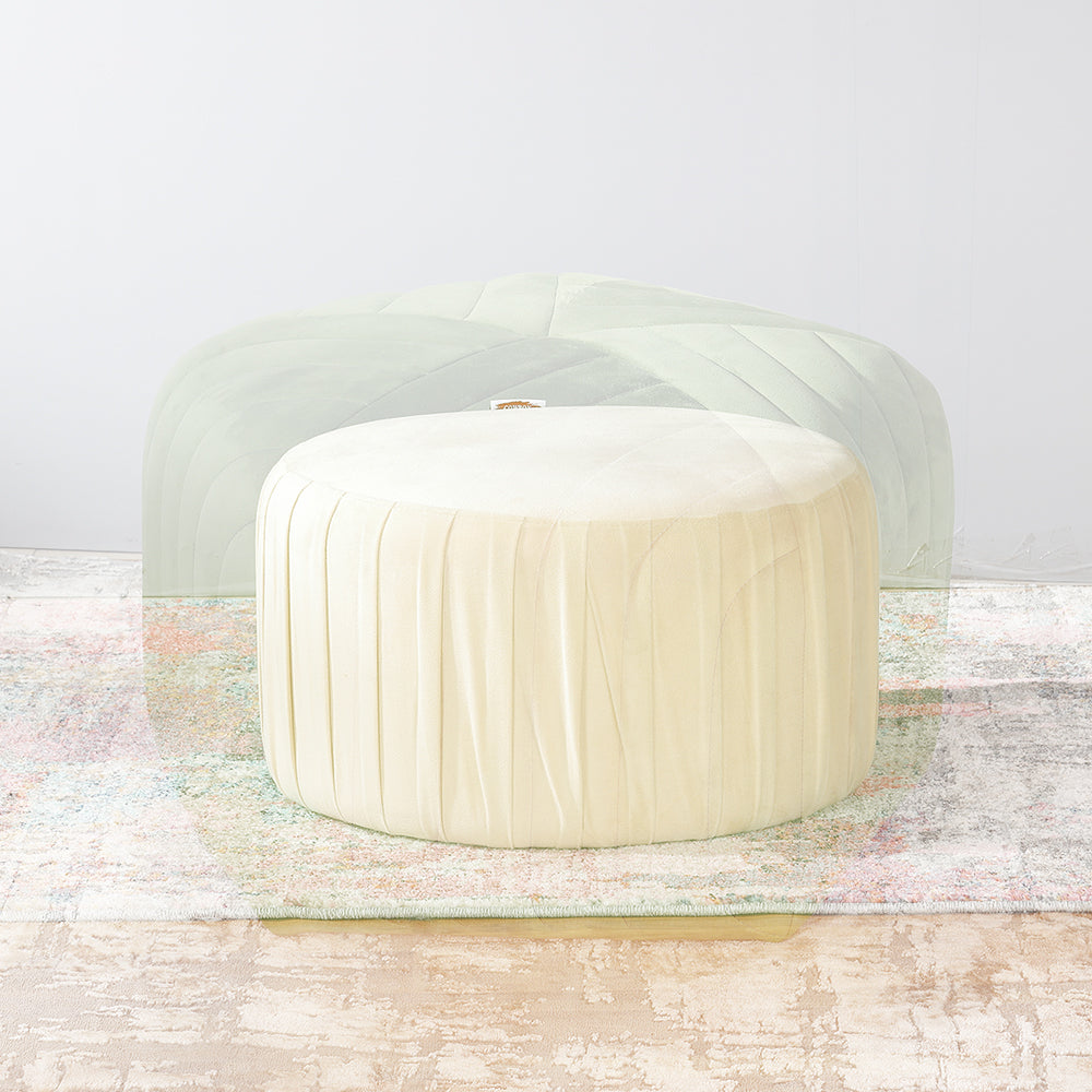 Pleated Floor Pouf
