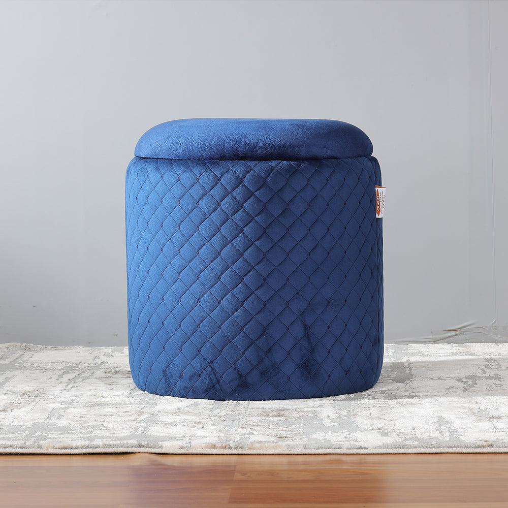 Round Diamond Stitch Pouf