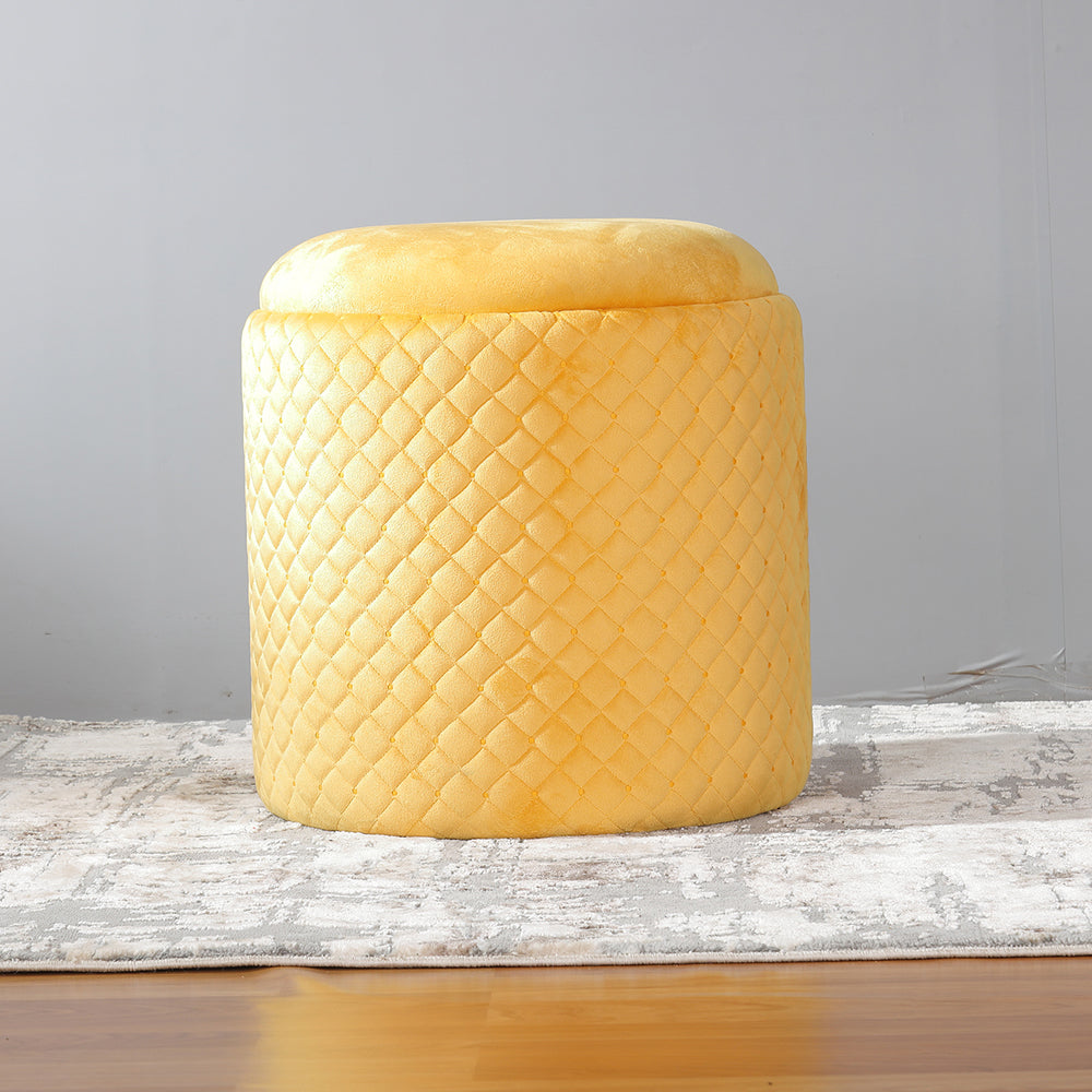 Round Diamond Stitch Pouf
