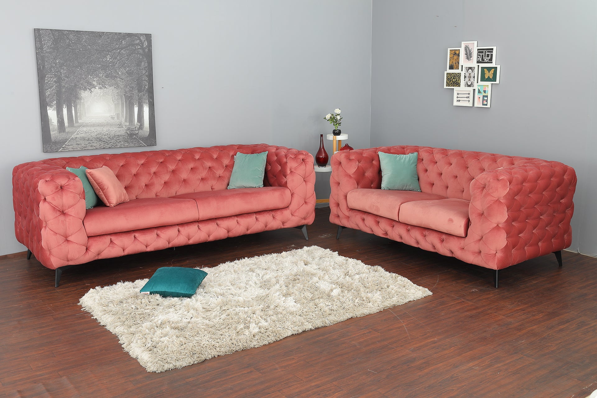3+2 Block Chester Sofa Set