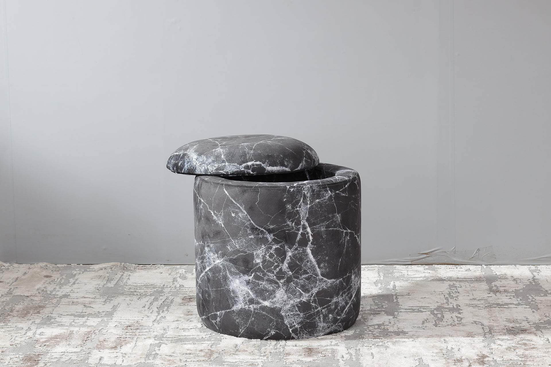 Floral Storage Pouf