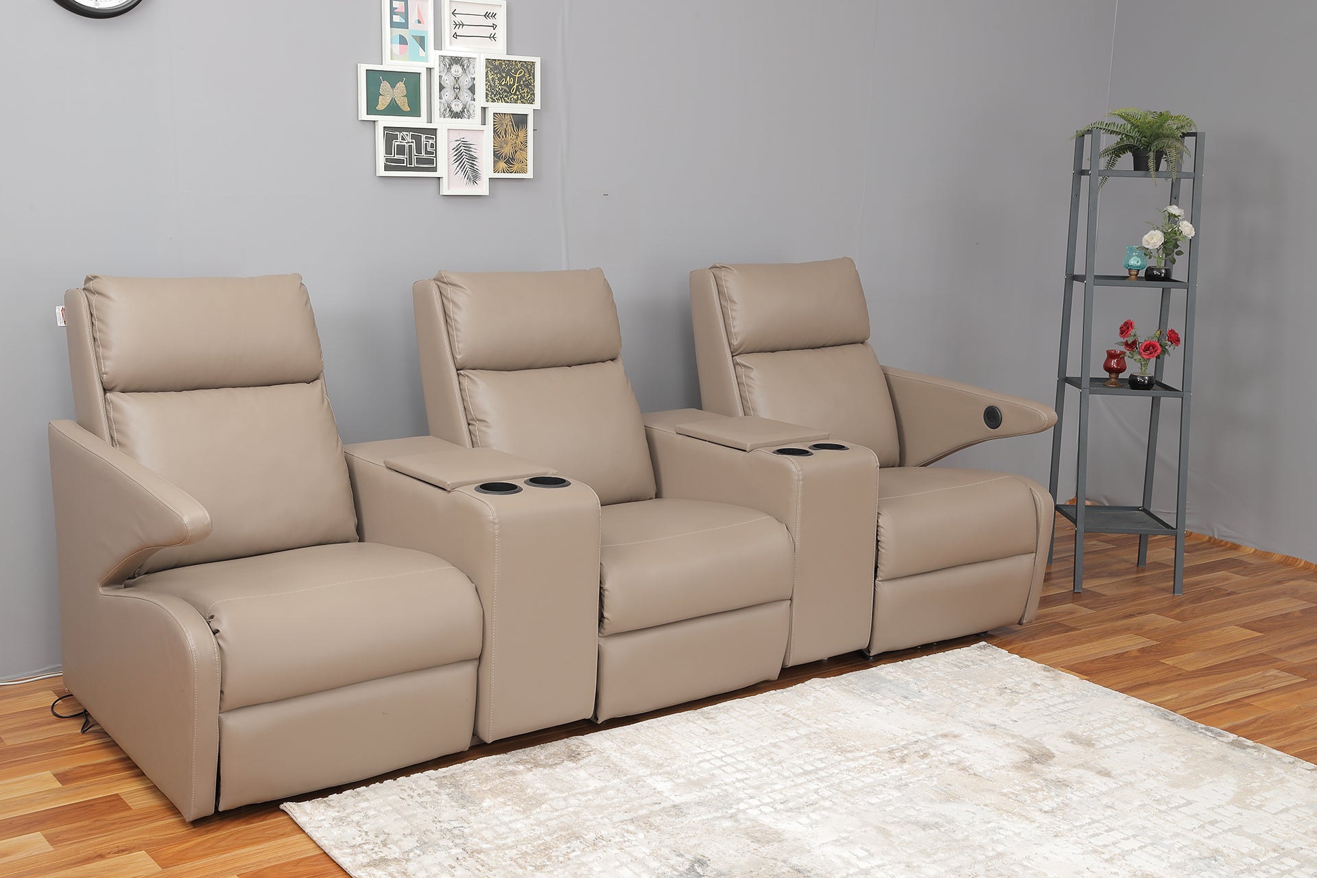 Oakland Home Theater 3 Seater Row