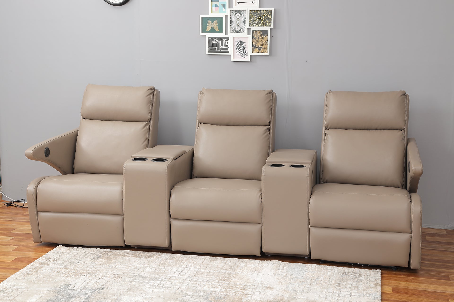 Oakland Home Theater 3 Seater Row