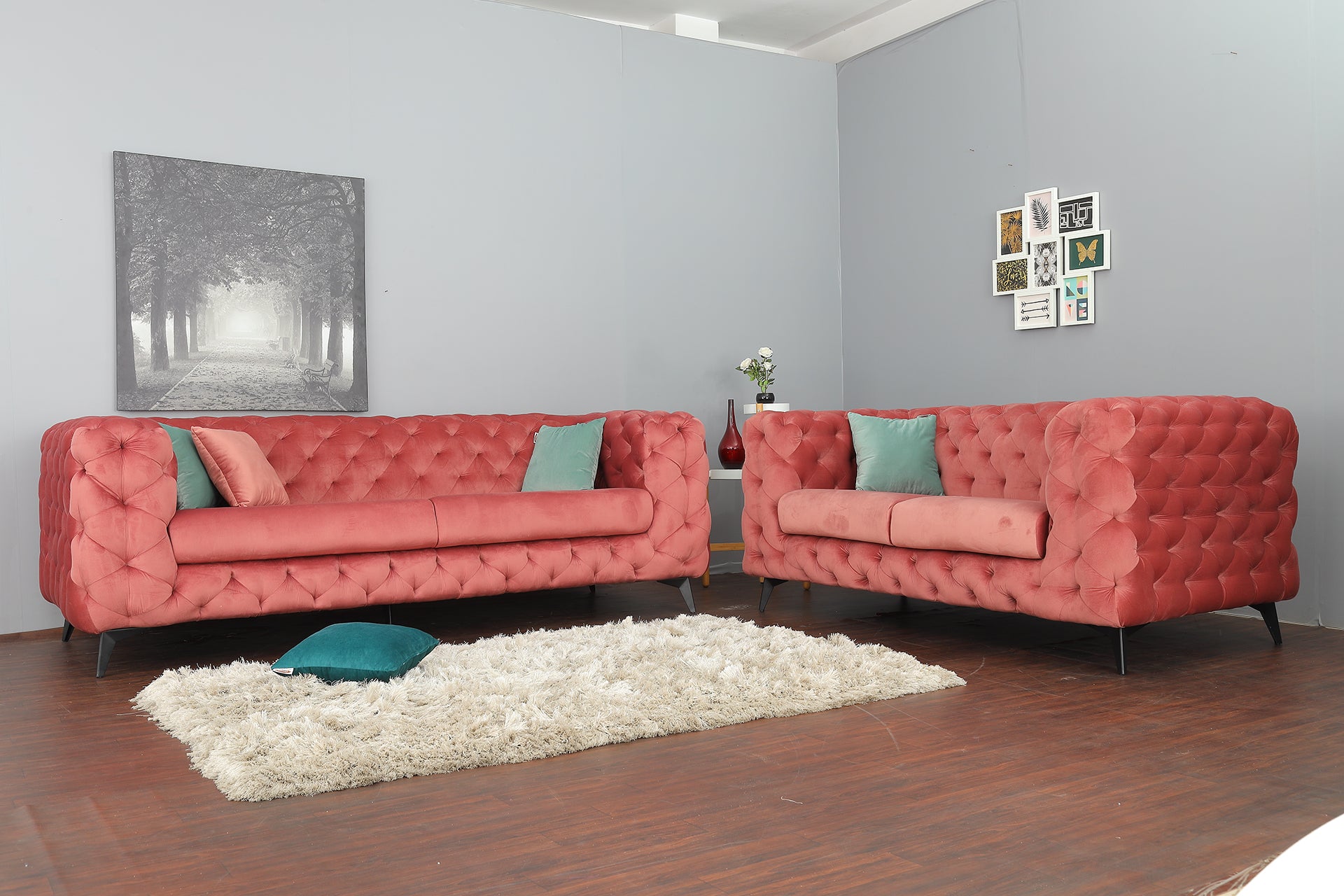 3+2 Block Chester Sofa Set