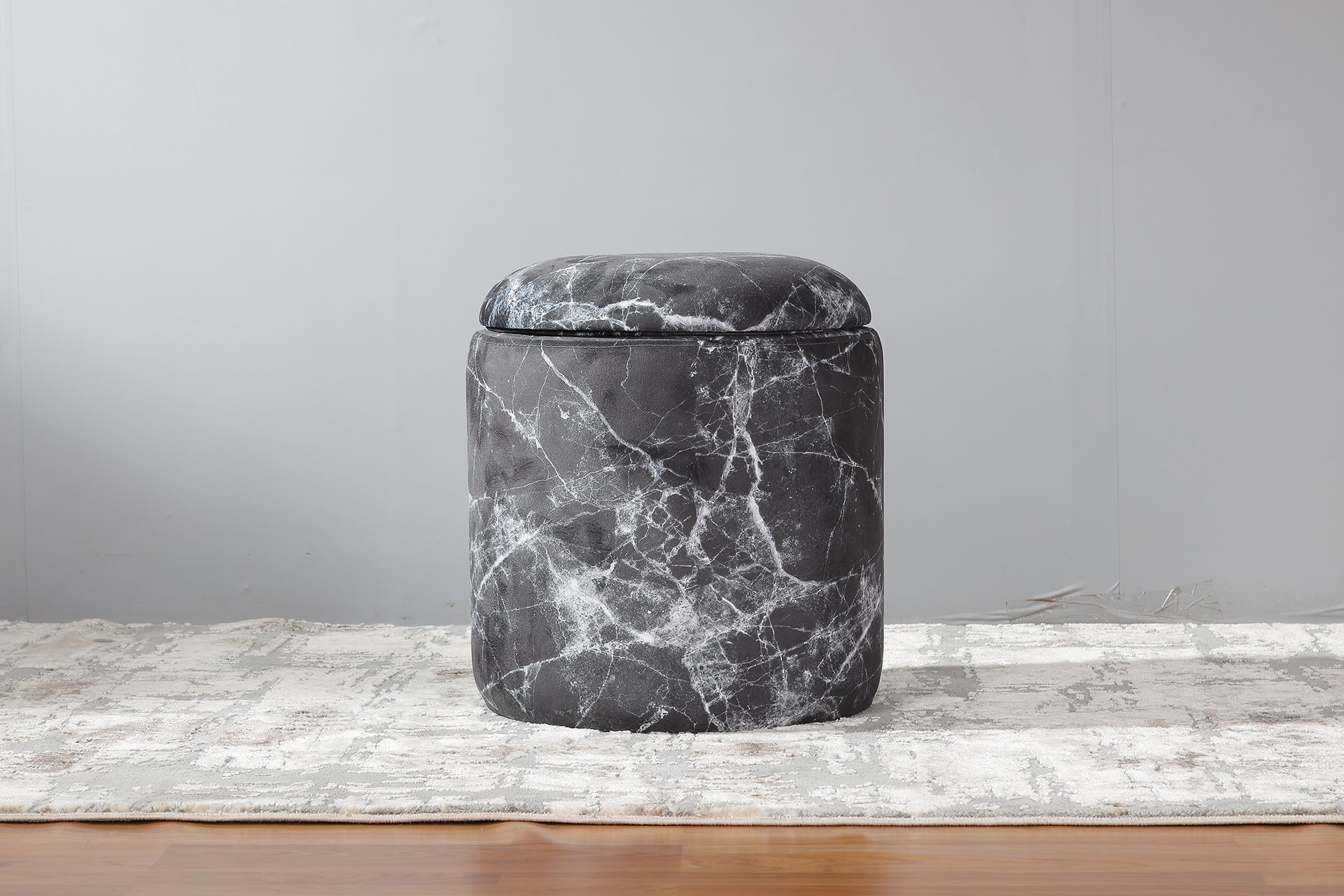 Floral Storage Pouf